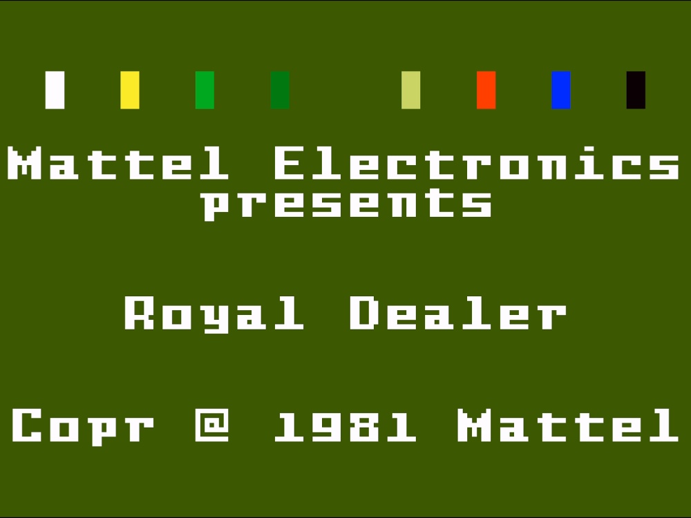 Title Screen of Royal Dealer for Intellivision